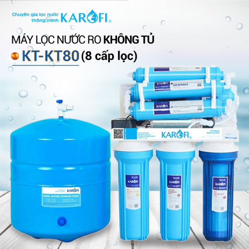 MÁY LỌC NƯỚC RO ĐỂ GẦM, KHÔNG TỦ KAROFI KT-KT80 (8 CẤP LỌC )