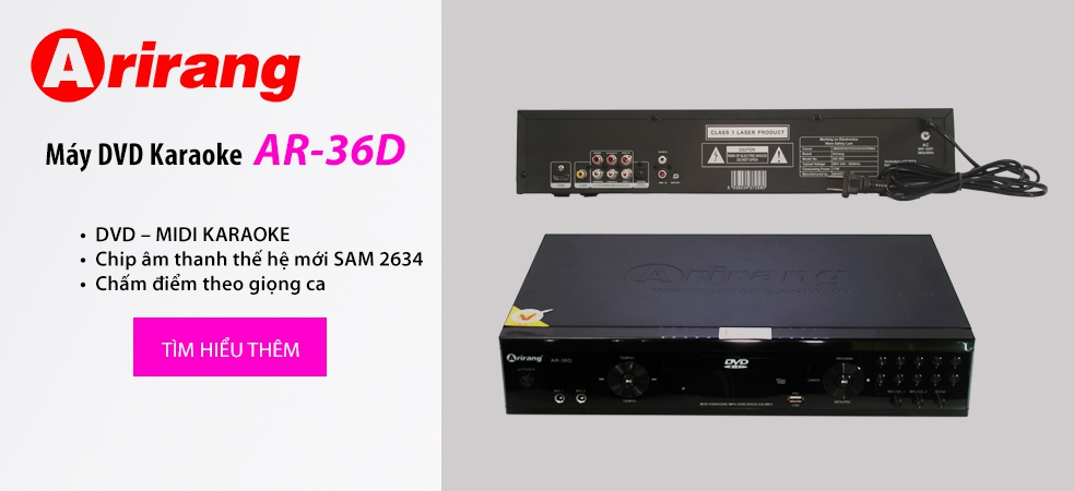 Đầu DVD karaoke 5 số AR-36D