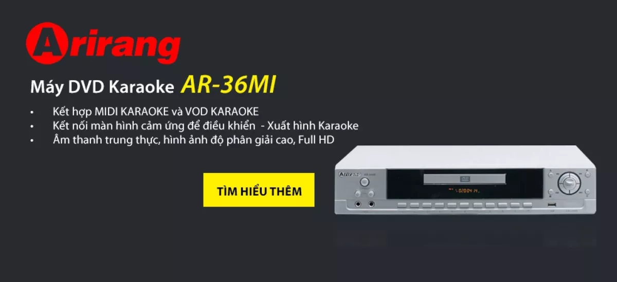 Đầu DVD karaoke 5 số Arirang AR-36MI