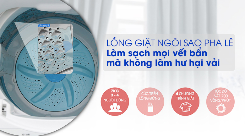 Máy giặt Toshiba 7 kg AW-A800SV WB