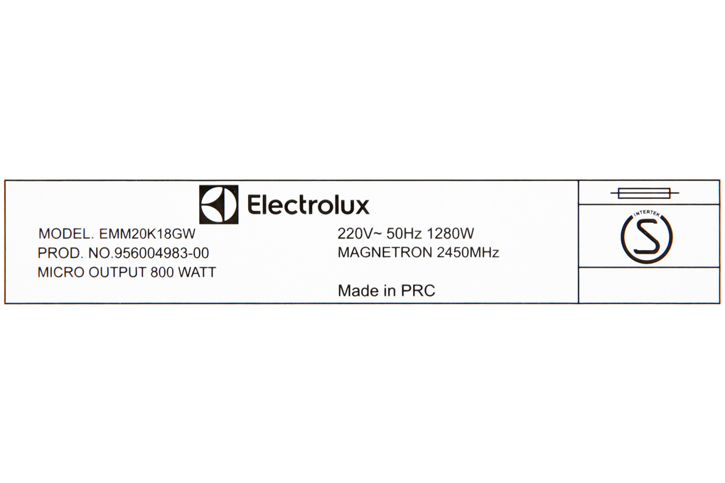 LÒ VI SÓNG ELECTROLUX EMM20K18GW 20 LÍT