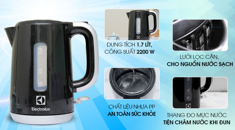 Bình siêu tốc Electrolux 1.7 lít EEK3505