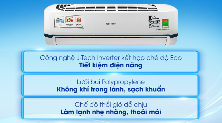 Máy lạnh Sharp Inverter 2 HP AH-X18XEW