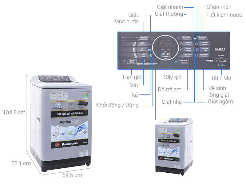 Máy giặt Panasonic 10 kg NA-F100A4HRV