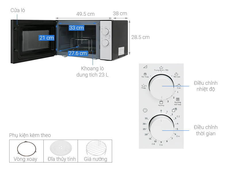 Lò vi sóng Electrolux EMG23K38GB 23 lít