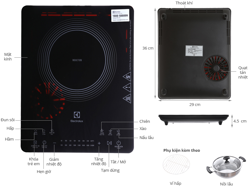 Bếp từ Electrolux ETD42SKR