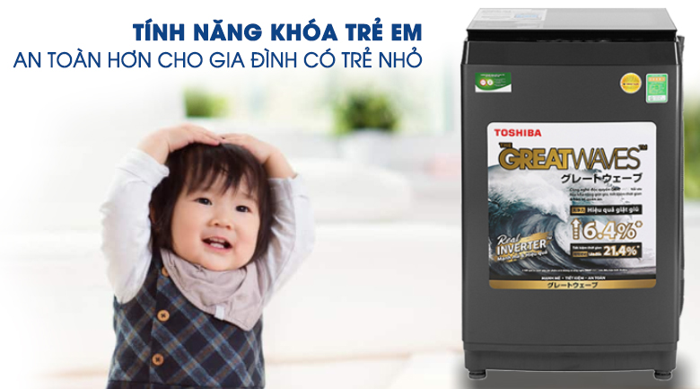 Máy giặt Toshiba Inverter 9.0 kg AW-DK1000FV(KK)