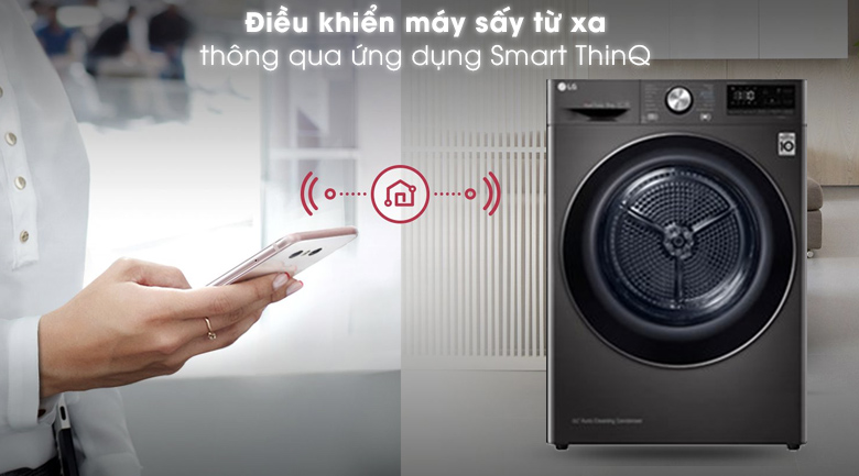 Máy sấy bơm nhiệt LG 9 Kg DVHP09B