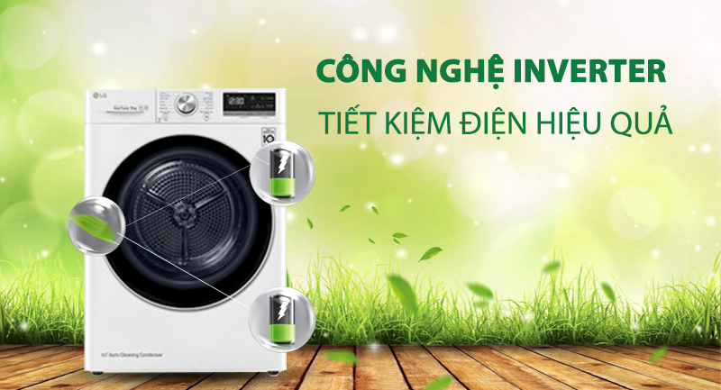 Máy sấy LG 9 Kg DVHP09W