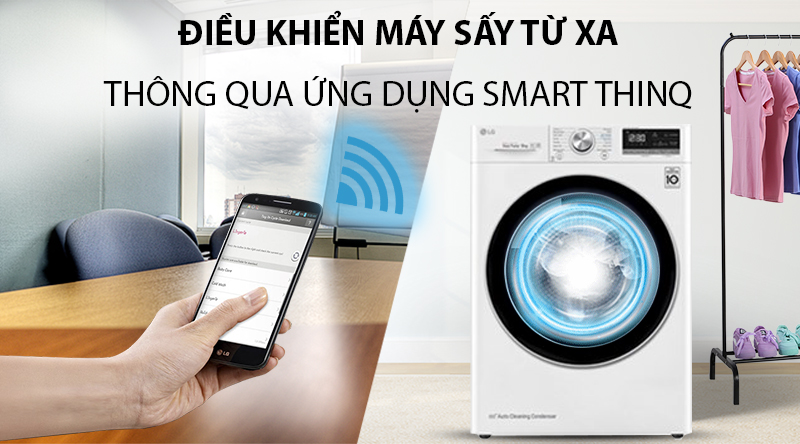 Máy sấy LG 9 Kg DVHP09W