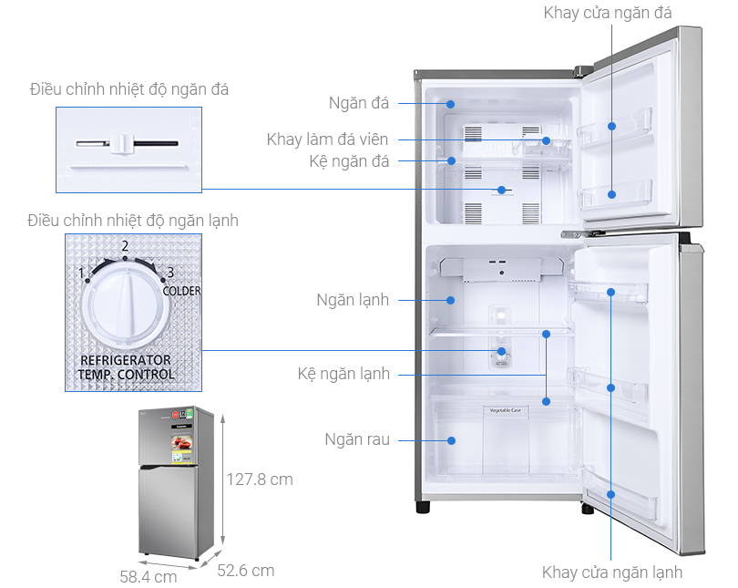 Tủ lạnh Panasonic Inverter 170 lít NR-BA190PPVN