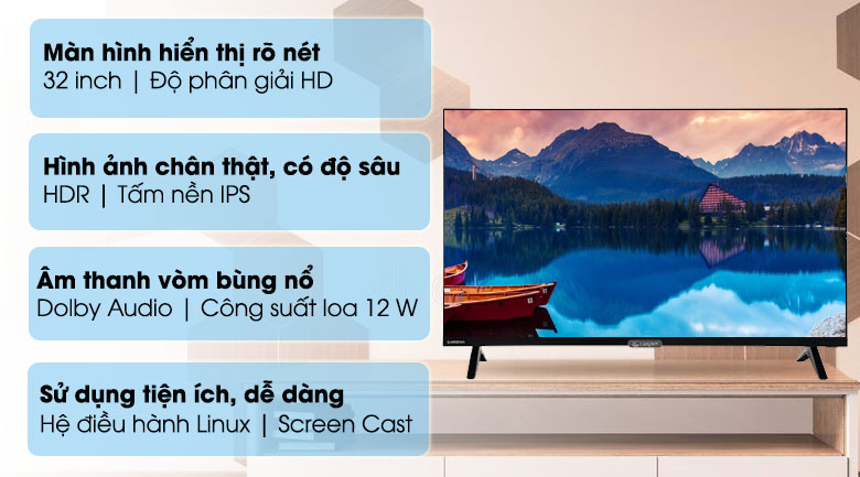 Smart Tivi Casper 32 inch 32HX6200