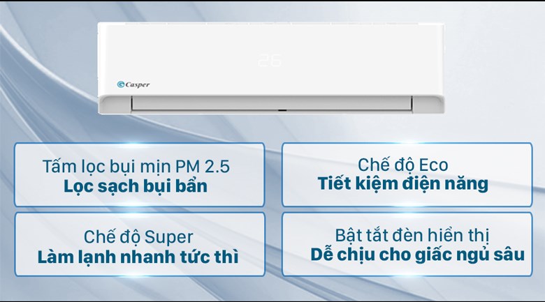 Máy lạnh Casper 1.5 HP LC-12FS32 Mẫu 2021