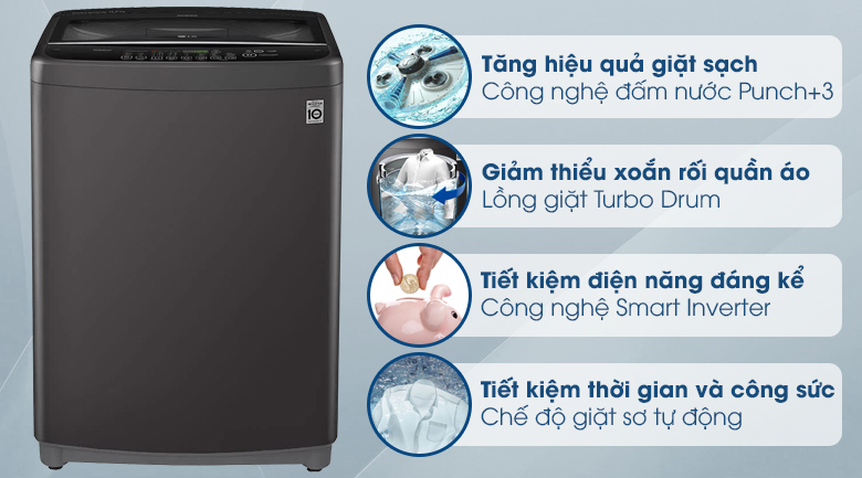 Máy giặt LG Inverter 11.5 kg T2351VSAB