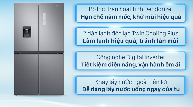 Tủ lạnh Samsung Inverter 488 lít RF48A4010M9/SV