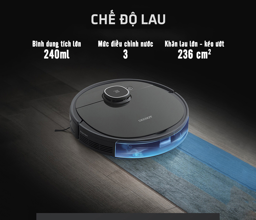 Robot hút bụi lau nhà Ecovacs Deebot T5 Power (DX93)