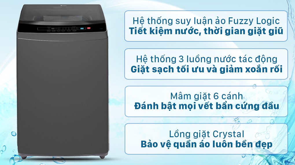 Máy giặt Casper 8.5 kg WT-85N68BGA Mới 2021