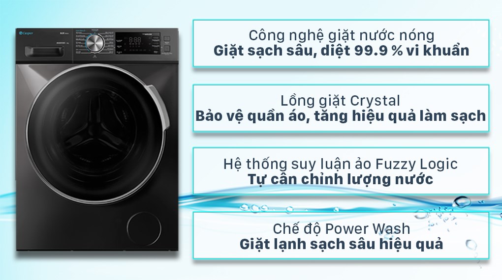 Máy giặt Casper Inverter 8.5 kg WF-85I140BGB Mới 2021