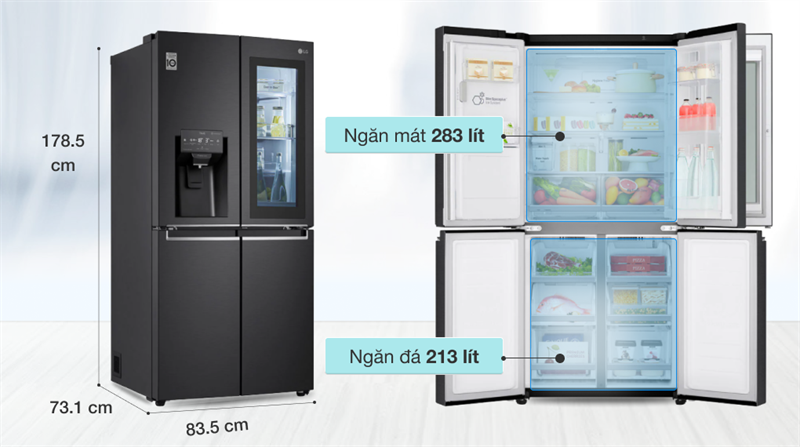 Tủ lạnh LG Inverter 496 lít GR-X22MB