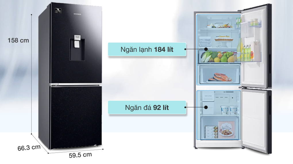 Tủ lạnh Samsung Inverter 276 lít RB27N4190BU/SV