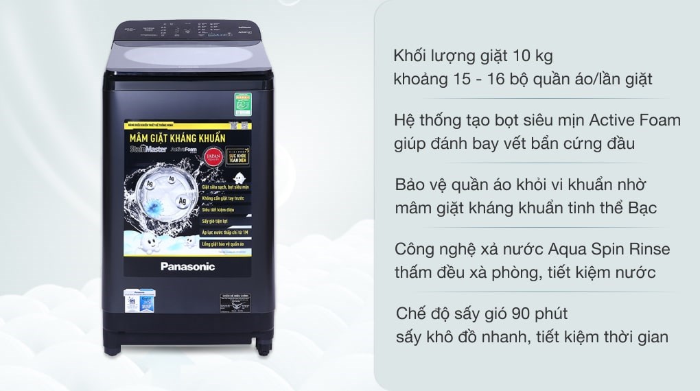 Máy giặt Panasonic 10 Kg NA-F100A9BRV