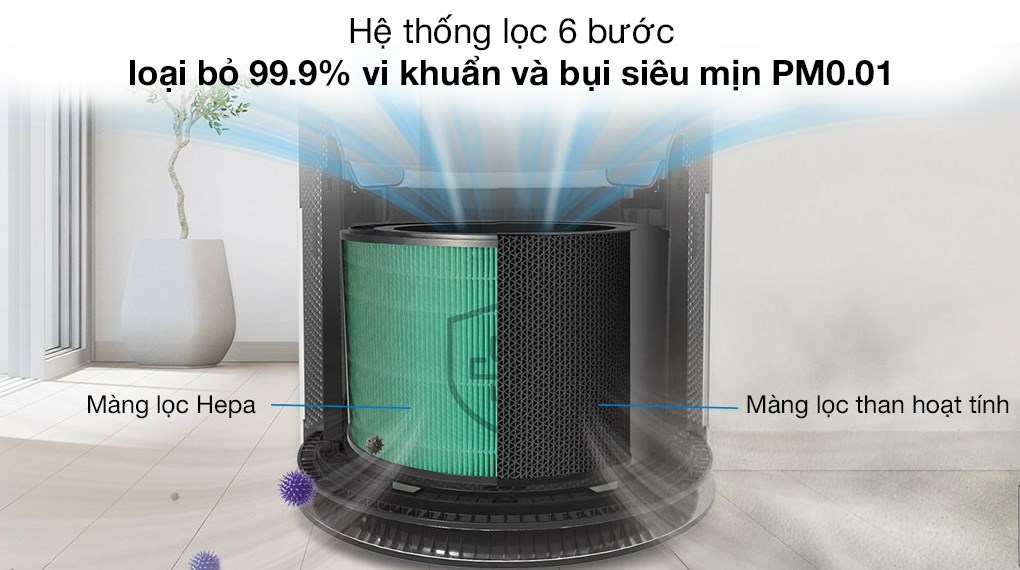 Máy lọc không khí 2 tầng LG PuriCare AS10GDWH0