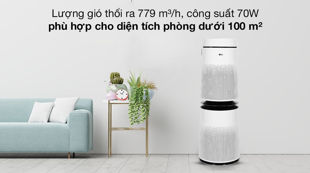 Máy lọc không khí 2 tầng LG PuriCare AS10GDWH0