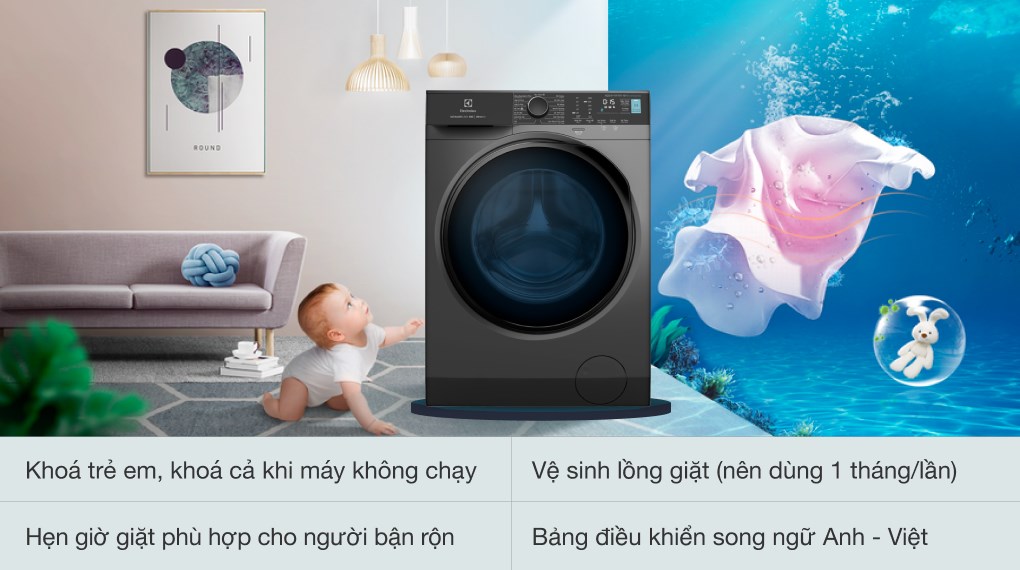 Máy giặt Electrolux Inverter 10 kg EWF1024P5SB