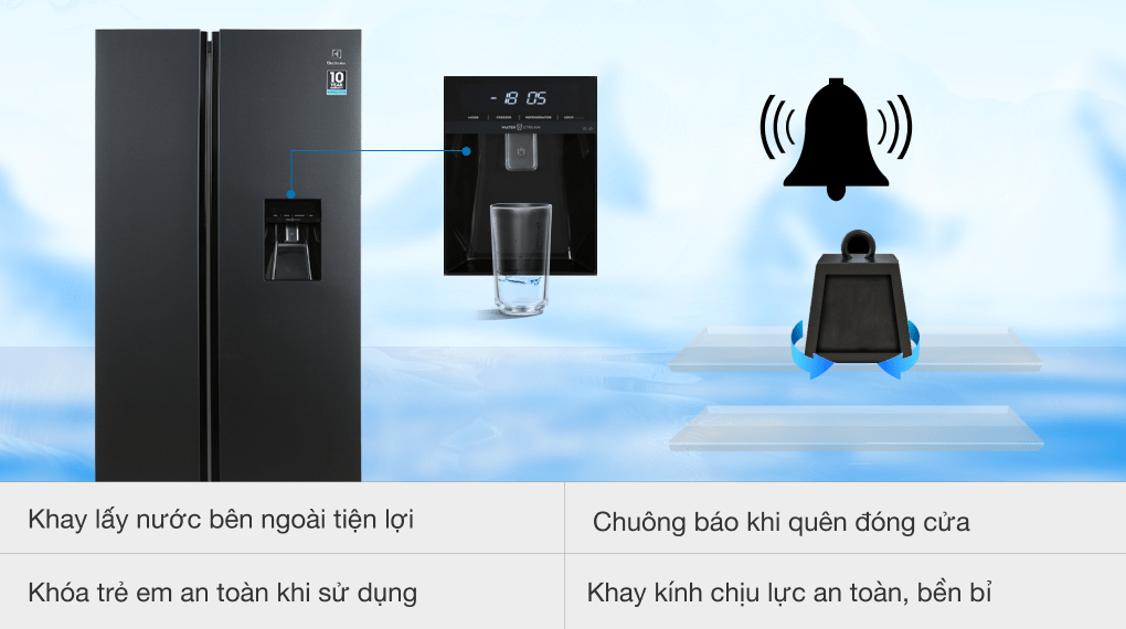 Tủ lạnh Electrolux Inverter 571 lít ESE6141A-BVN