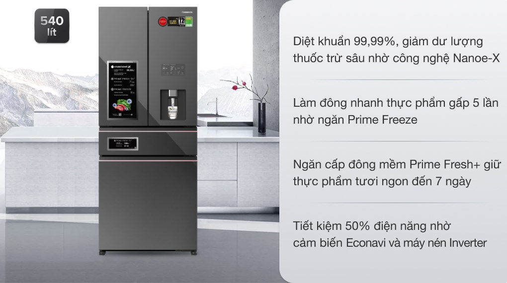 Tủ lạnh Panasonic 540 lít NR-YW590YMMV