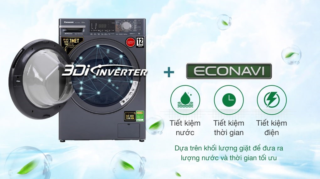 Máy giặt Panasonic Inverter 10.5 Kg NA-V105FX2BV