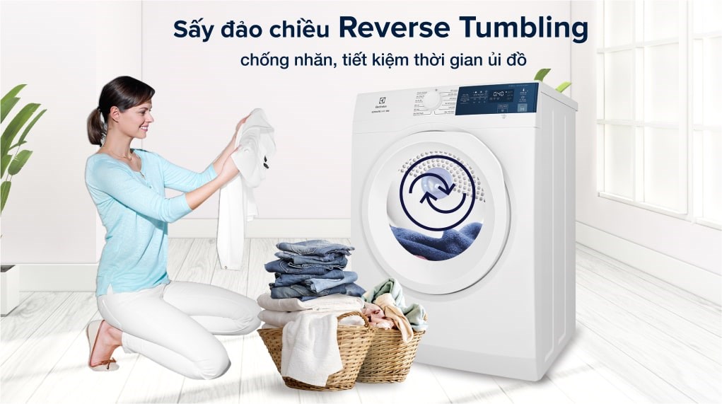 Máy sấy thông hơi Electrolux 7.5 kg EDV754H3WB