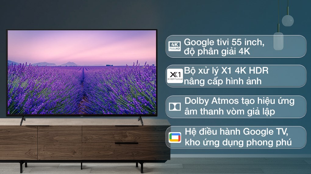 Google Tivi Sony 4K 55 inch KD-55X75K