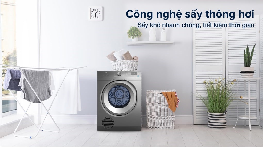 Máy sấy thông hơi Electrolux 8.5 kg EDS854N3SB