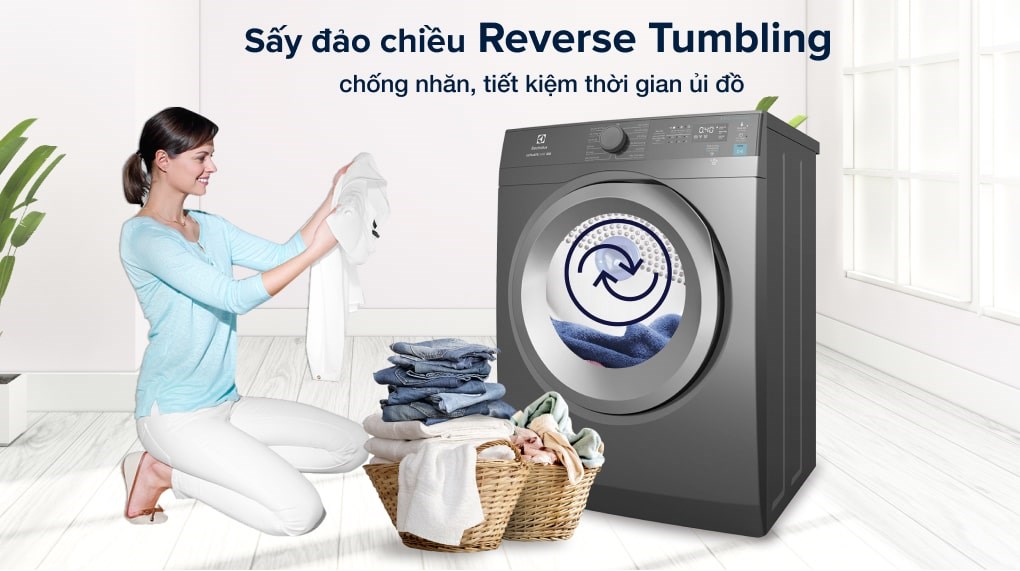 Máy sấy thông hơi Electrolux 8.5 kg EDS854N3SB