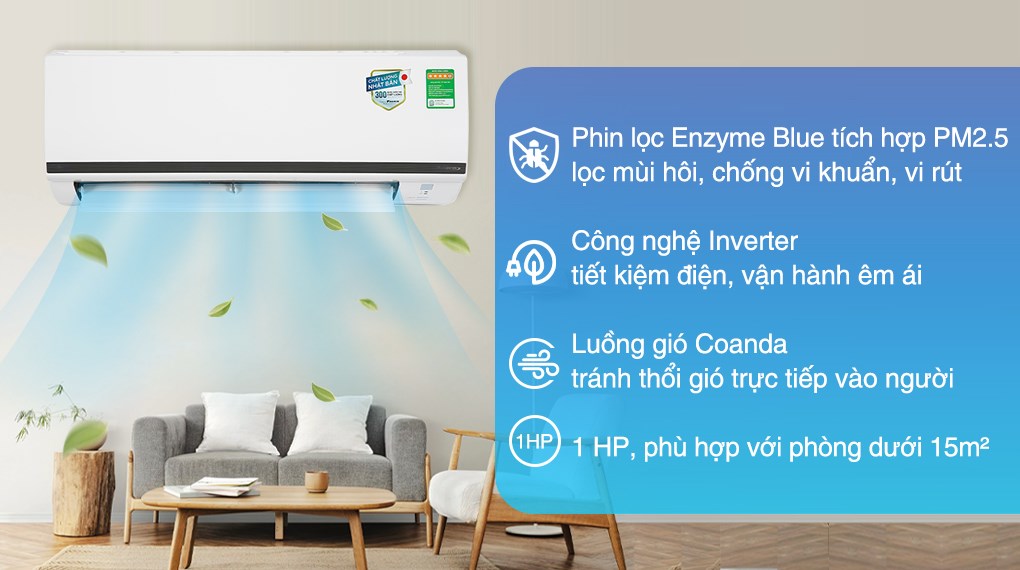 Điều hòa Daikin Inverter 9000Btu FTKB25WMVMV