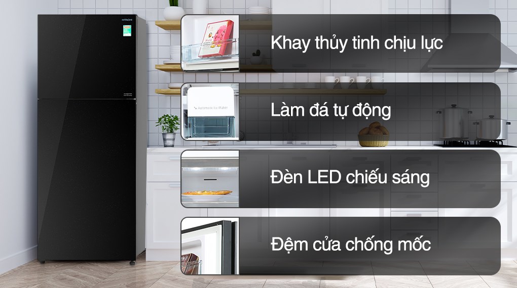 Tủ lạnh Hitachi Inverter 349 lít R-FVY480PGV0 (GMG)