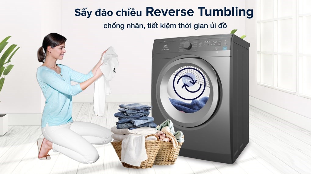 Máy sấy thông hơi Electrolux 8.5 kg EDV854N3SB