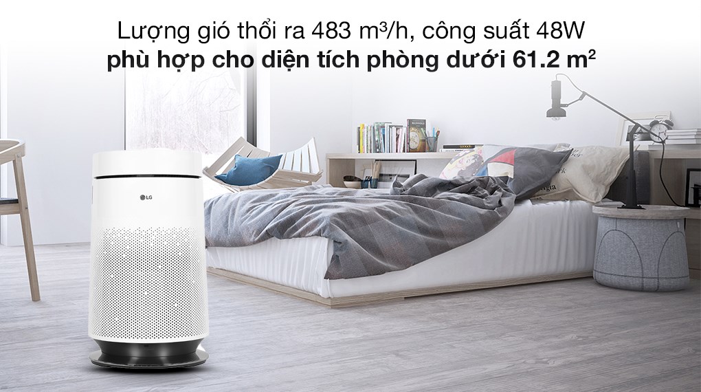 Máy lọc không khí LG PuriCare AS65GDWH0.ABAE (Trắng 1 tầng)