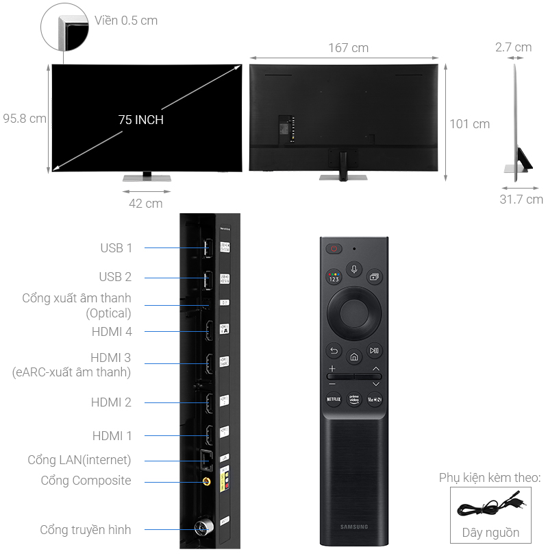 Smart Tivi Neo QLED 4K 75 inch Samsung QA75QN85B