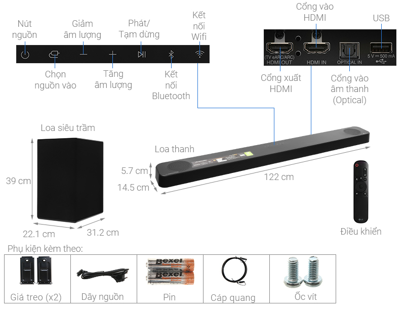 Loa thanh soundbar LG SP9A