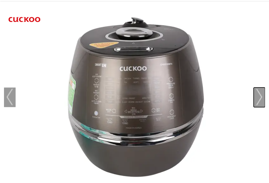 NỒI CƠM ĐIỆN CAO TẦN 1,8L CUCKOO CRP-CHSS1009FN-KOREAN