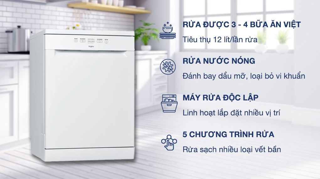 Máy rửa chén độc lập Whirlpool WFE 2B19