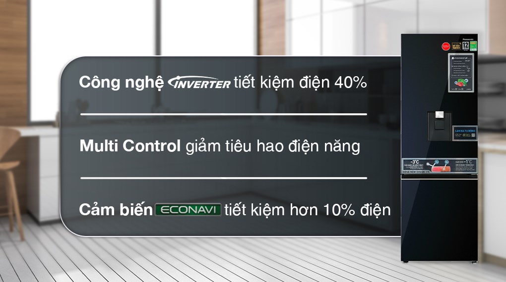 Tủ lạnh Panasonic Inverter 325 lít NR-BV361WGKV