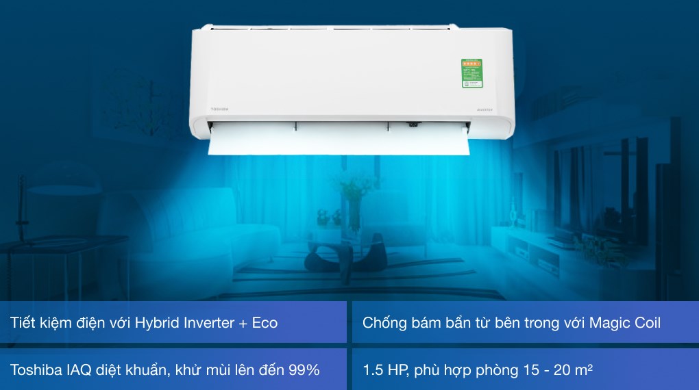 Điều hòa Toshiba Inverter 1.5 HP RAS-H13L3KCVG-V