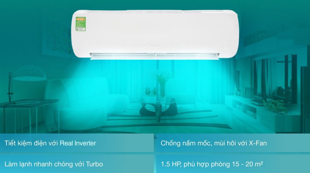 Điều hòa Gree Inverter 1.5 HP GWC12FB-K6D9A1W