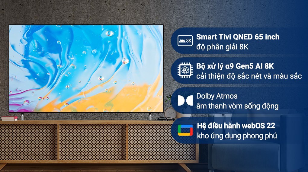 Smart Tivi QNED LG 8K 65 inch 65QNED99SQB