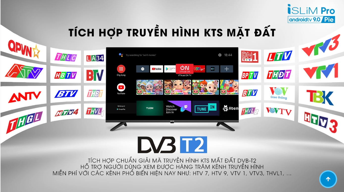 Smart TV iSLIM PRO 43”- 43S51 (Android 9.0 Pie)