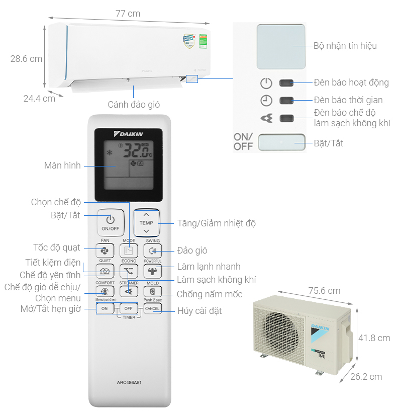 Điều hòa Daikin Inverter 1 HP ATKF25XVMV