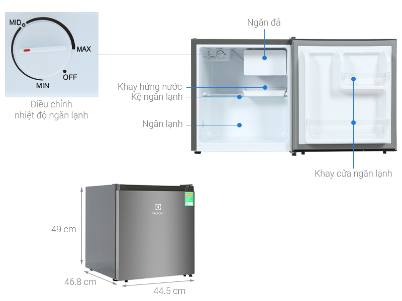 Tủ lạnh Electrolux 45 lít EUM0500AD-VN